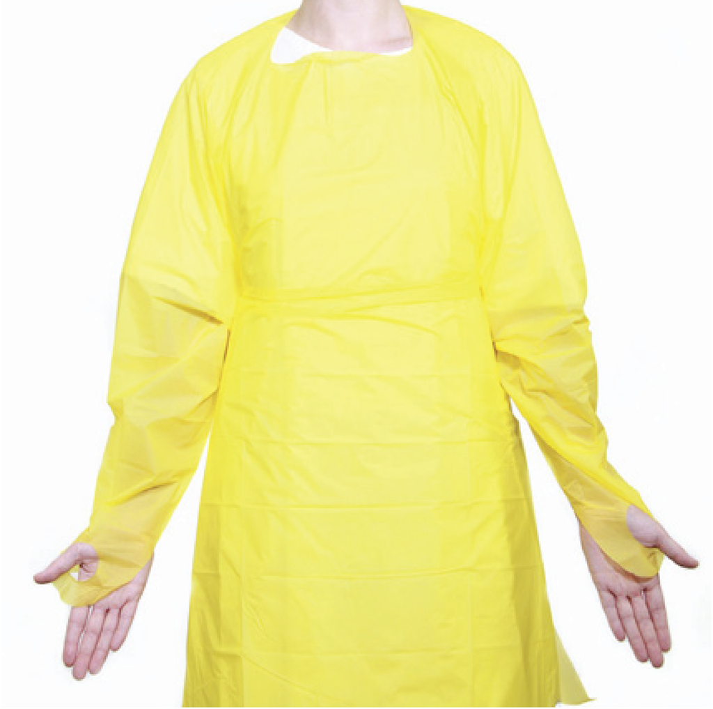 SFW ISOLATION CHEMO GOWN LEVEL 2 YELLOW, REGULAR 